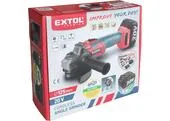 Extol Premium 8891838 Brúska uhlová aku Share20V, 1x 4Ah, 125mm, bezuhlíkový motor