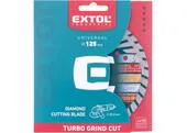 Extol Industrial 8703062 Kotúč rezný diamantový Turbo Grind Cut, 125x2,2mm, suché a mokré rezanie