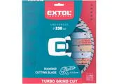 Extol Industrial 8703065 Kotúč rezný diamantový Turbo Grind Cut, 230x2,6mm, suché a mokré rezanie