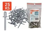 Extol Premium 8813872A Nity trhacie hliníkové 6,4x8mm 25ks