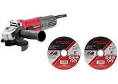 Worcraft Brúska AG08-115P, 710W, 115 mm, M14, uhlová, PROMO + 2 kotúče
