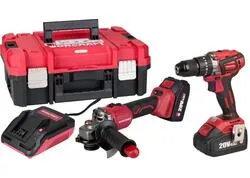 Worcraft XCUBE003 Toolboxc Uhlová brúska CAG-S20LiBS 125 mm, 2x 4.0 Ah aku