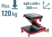 Extol Premium 8863302 Ležadlo dielenské kovové, max. 150kg, 910x410x120mm, 6 koliesok
