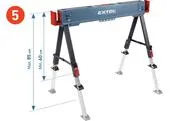 Extol Premium 8859999 Podstavec pracovný skladací "koza", kovový, max. 550kg