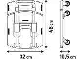 Extol Premium 8856009 Vozík skladací plošinový, nosnosť 200kg, max. ložná plocha 60x32cm, 6 koliesok