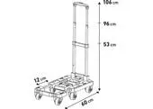 Extol Premium 8856009 Vozík skladací plošinový, nosnosť 200kg, max. ložná plocha 60x32cm, 6 koliesok