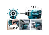 Makita DTD173Z Aku rázový skrutkovač 18V bez aku