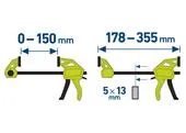EXTOL CRAFT 915201 Svorka a rozpera rýchloupínacia, 150mm, 85kg