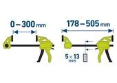 EXTOL CRAFT 915203 Svorka a rozpera rýchloupínacia, 300mm, 85kg