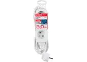 Kábel Strend Pro DG-F803B L-3 m, predlžovací, biely, 3x zásuvka, new edition