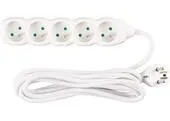 Kábel Strend Pro DG-F805B L-3 m, predlžovací, biely, 5x zásuvka, new edition