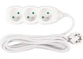 Kábel Strend Pro DG-F803B L-3 m, predlžovací, biely, 3x zásuvka, new edition