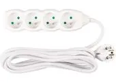Kábel Strend Pro DG-F804B L-3 m, predlžovací, biely, 4x zásuvka, new edition