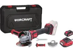 Worcraft CAG-S20LiBEN-125SET Brúska 125 mm, uhlová, s reguláciou otáčok, 20 V Li-ion, bezuhlíková