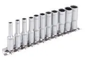 Extol Premium 8818111 Kľúče nástrčné predĺžené MultiLock, 1/4'', 4-13mm, 11ks