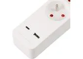 Kábel Strend Pro LG-FB603K, L-1.4 m, predlžovací, 3x zásuvka + vypínač, USB