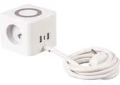 Kábel Strend Pro, predlžovací, tvar kocka, USB-C + A, bezdrôtové nabíjanie, 1,4 m, Wireless