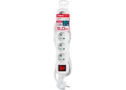 Strend Pro DG-F805BK 05,00 m Predlžovací kábel 5 zásuviek + vypínač
