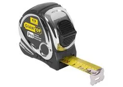 Meter GIANT CR-G44, 5 m, 25 mm, zvinovací, chróm/nylón