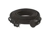 Emos Vonkajší predlžovací kábel 20 m / 1 zásuvka / čierny / guma-neoprén / 230 V / 1,5 mm2