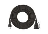 Emos Vonkajší predlžovací kábel 20 m / 1 zásuvka / čierny / guma-neoprén / 230 V / 1,5 mm2