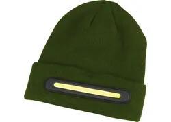 Čiapka Strend Pro beanie, 40x LED, zelená, akrylové vlákna, 750 mAh batéria