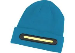 Čiapka Strend Pro beanie, 40x LED, modrá, akrylové vlákna, 750 mAh batéria