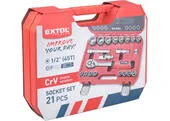 Extol Premium 8818323 Sada nástrčných kľúčov, 1/2", 21-dielna