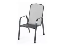 MWH Savoy Basic Stohovateľná stolička z ťahokovu, tmavo šedá, 75 x 57 x 93 cm