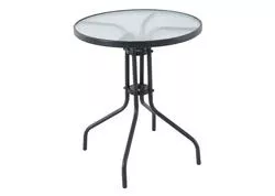 Creador Pikolo Round Kovový stôl so sklenenou doskou