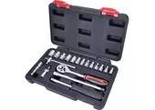 Extol Premium 8818309 Sada nástrčných kľúčov 19-dielna, 1/4", plastový kufor