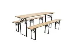 Strend Pro DORTMUND Medium3 Set pivný stôl 200x50x77 cm, 2x lavica 200x25x47 cm, drevo 27 mm