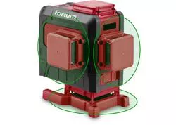 Fortum 4780216 Vodováha laserová krížová samonivelačná, 3D (3x360°), zelený lúč, Li-ion akumulátor, USB nabíjanie
