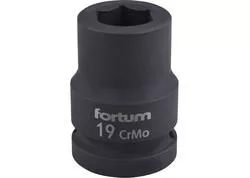 Fortum 4703019 Hlavica nástrčná rázová, 19mm, 3/4”