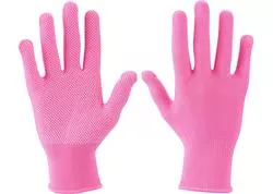 Extol Lady Rukavice polyester ružové, PVC terčíky, 7" 99719