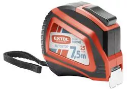 Extol Premium 8821007 Meter zvinovací 7,5mx25mm, pogumovaný, nylónová ochrana, autostop