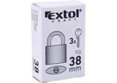 Extol Craft 93138 Zámok visací liatinový modrý, 3 kľúče, 38mm