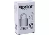 Extol Craft 93145 Zámok visací liatinový modrý, 3 kľúče, 45mm