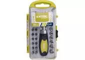 Extol Craft 53091 Skrutkovač na bity račňový, magnetický, 30-dielna sada