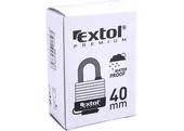 Extol Premium 8857540 Zámok visací vodeodolný poplastovaný, 4 kľúče, 40mm