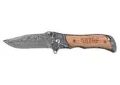 Extol Premium 8855121 Nož zatvárací s poistkou 160mm, vzor damašková oceľ, klip na opasok