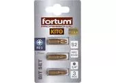 Fortum 4741373 Krížový bit 3ks, PZ 3x25mm, S2